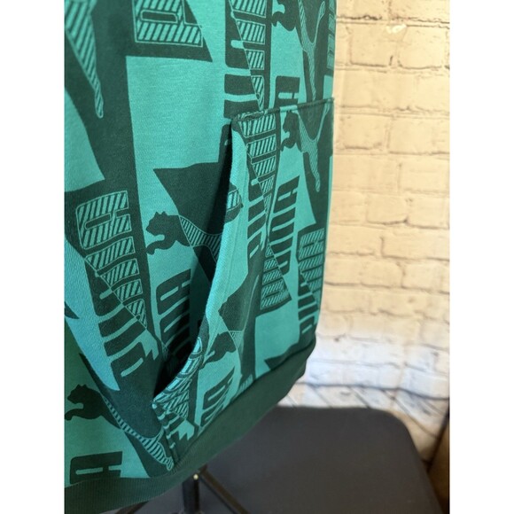 PUMA Mens Power AOP Graphic Athletic Outerwear Hoodie Teal XL - Picture 7 of 11